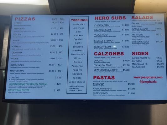 Menu photo 3 Joe's Pizza Los Angeles, CA Menu photo 3 Joe's Pizza Los Angeles, CA