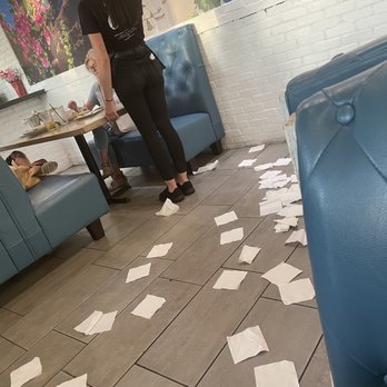 Acropolis Greek Taverna - Napkins all over the floor (intentionally) - Greek Near Me - Riverview, Florida Acropolis Greek Taverna - Napkins all over the floor (intentionally) - Greek Near Me - Riverview, Florida