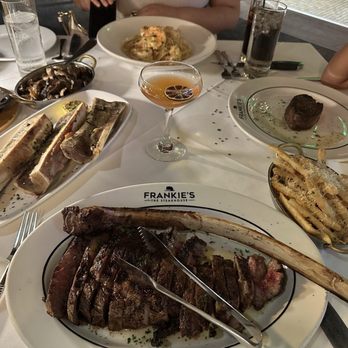 Frankie's The Steakhouse - Tomahawk Steak cooked medium rare Daughters medium Center cut Fillet Mignon Wife's Shrimp Scampi - Steakhouses Near Me - Duluth, Georgia Frankie's The Steakhouse - Tomahawk Steak cooked medium rare Daughters medium Center cut Fillet Mignon Wife's Shrimp Scampi - Steakhouses Near Me - Duluth, Georgia