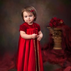 Renaissance Gallery - A "painted" portrait of our baby angel, one year old Aria.