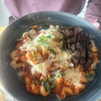 Canyon House - Tuscan Cavatappi with steak - New American Near Me - Castle Pines, Colorado Canyon House - Tuscan Cavatappi with steak - New American Near Me - Castle Pines, Colorado