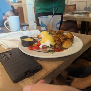 Bay Local Eatery - Eggs with extra holidays sauce. - Breakfast & Brunch Near Me - Virginia Beach, Virginia