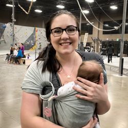Momentum Indoor Climbing- Lehi - Lauren and Livy taking in the gym with a few laps.