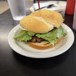 Bacon mushroom burger