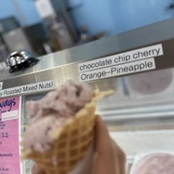Castaways Ice Cream - Papi got the the choc chip cherry