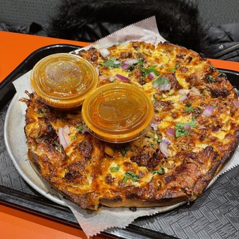 Bar Pizza & Salad - Birria pizza with a broth dipping sauce - Pizza Near Me - Mansfield, Massachusetts