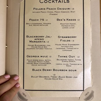 Polaris - Cocktail menu - American Near Me - Atlanta, Georgia