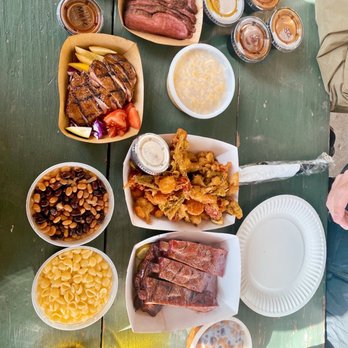 Switchback Smokehouse - a table full of food - Smokehouse Near Me - Kittredge, Colorado Switchback Smokehouse - a table full of food - Smokehouse Near Me - Kittredge, Colorado