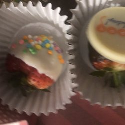 Edible Arrangements - Tiny. The tag bigger than they are