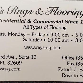 Ray's Rugs & Flooring - Store informacion - Carpeting Near Me - Gainesville, Florida Ray's Rugs & Flooring - Store informacion - Carpeting Near Me - Gainesville, Florida