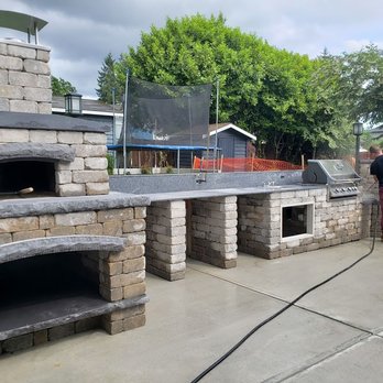 Image Turf - A new quarry stone custom kitchen and waterfall! - Landscaping Near Me Image Turf - A new quarry stone custom kitchen and waterfall! - Landscaping Near Me