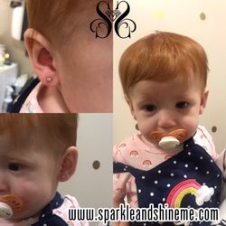 Phenix Salon Suites - By Sparkle & shine piercing studio suite 129 Needle NOT gun Both ears at the same time