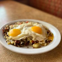 Largo Family Restaurant - Albanian Skillet breakfast. Delicious