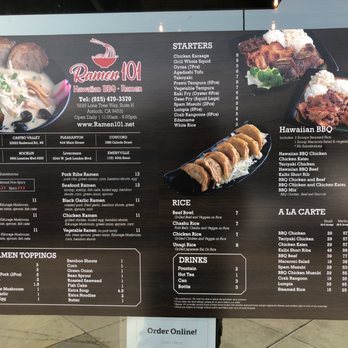 Ramen 101 - Menu - Hawaiian Near Me - Antioch, California Ramen 101 - Menu - Hawaiian Near Me - Antioch, California