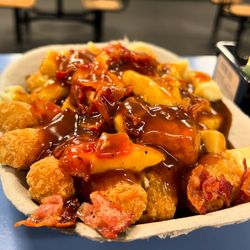 Jet Stream Cafe - Bacon morning poutine with local cheese curds.