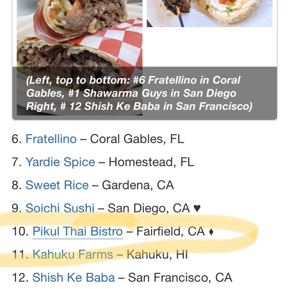 Pikul Thai Bistro - Top 10 of 100 yelp places to eat - Thai Near Me - Fairfield, California Pikul Thai Bistro - Top 10 of 100 yelp places to eat - Thai Near Me - Fairfield, California