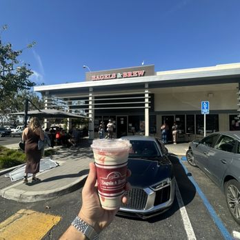 Bagels & Brew - Strawberry Matcha or Strawberry milk - 3/10 (do not get) - Bagels Near Me - Lake Forest, California