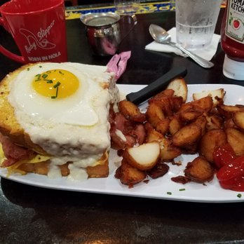 Ruby Slipper Metairie - Croque Madame with potatoes - Breakfast & Brunch Near Me - Metairie, Louisiana Ruby Slipper Metairie - Croque Madame with potatoes - Breakfast & Brunch Near Me - Metairie, Louisiana