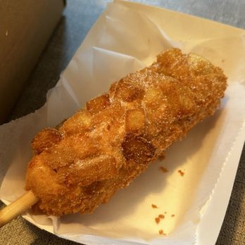 K-Towne Kitchen - Beef Korean corn dog with potato topping - Korean Near Me - Mount Laurel, New Jersey