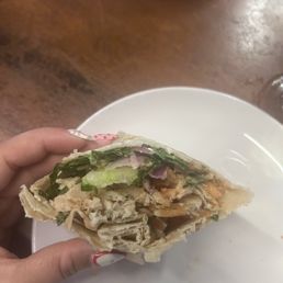 Lulu's Grilled Greek Salad as a wrap