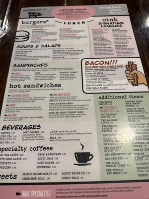 Menu photo 7 The Oink Cafe - Tucson Tucson, AZ Menu photo 7 The Oink Cafe - Tucson Tucson, AZ
