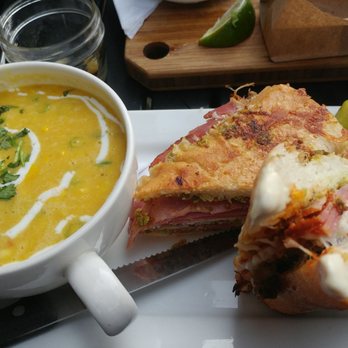Burgoo Bistro - El Cubano with corn and chicken soup - Comfort Food Near Me - Vancouver, British Columbia Burgoo Bistro - El Cubano with corn and chicken soup - Comfort Food Near Me - Vancouver, British Columbia