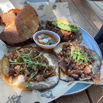 Nixtaco - Two roadkill tacos, one short rib barbacoa, and quesa birria, all so delicious. - Mexican Near Me - Roseville, California Nixtaco - Two roadkill tacos, one short rib barbacoa, and quesa birria, all so delicious. - Mexican Near Me - Roseville, California