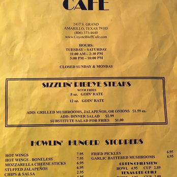 Coyote Bluff Cafe - Burgers Near Me - Amarillo, Texas Coyote Bluff Cafe - Burgers Near Me - Amarillo, Texas