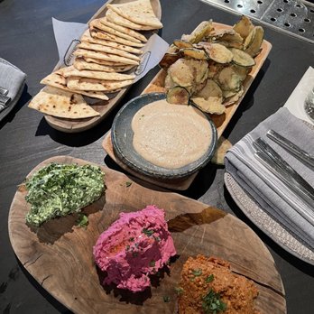 Committee - Tzatziki Trio and Zucchini Crisps - Mediterranean Near Me - Boston, Massachusetts
