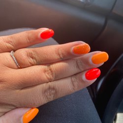 Star Nails - My acrylic with gel polish 10 days later!