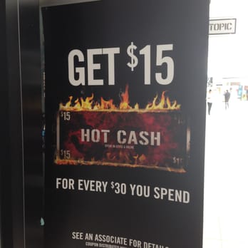 Hot Topic - Get $15 HOT CASH for every $30 you spend! - Women's Clothing Near Me - Newark, California