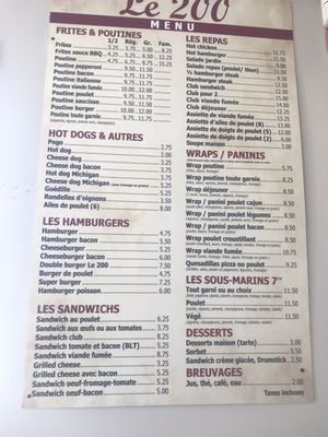 Menu photo 1 Casse-Croute Le 200 Brownsburg-Chatham, QC Menu photo 1 Casse-Croute Le 200 Brownsburg-Chatham, QC