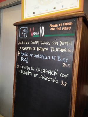 Menu photo 2 Vega 10 Seville, SE