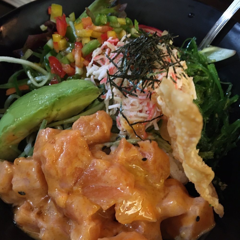 Menya Noodle Bar - Spicy Salmon poke bowl. Yum - Ramen Near Me - Denver, Colorado Menya Noodle Bar - Spicy Salmon poke bowl. Yum - Ramen Near Me - Denver, Colorado