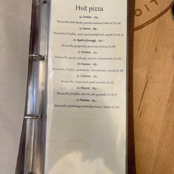 Cinque Minuti - Meny hvit pizza - Italian Near Me - Ålesund, 15
