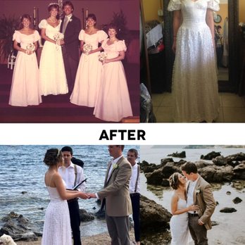 Style Cleaners & Alterations - She helped me wear my mom's dress. She had to let out all the seams, cut the dress, add straps, ect.... - Sewing & Alterations Near Me - Santee, California Style Cleaners & Alterations - She helped me wear my mom's dress. She had to let out all the seams, cut the dress, add straps, ect.... - Sewing & Alterations Near Me - Santee, California