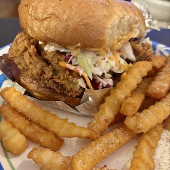 Cocky's Coop - Lenten special: fried catfish sandwich! - Burgers Near Me - Canonsburg, Pennsylvania