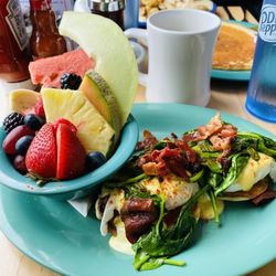 Galena Diner - Kimmy Benedict with fruit- highly recommend!