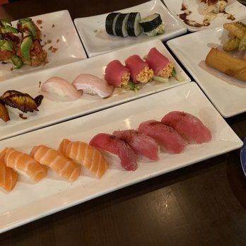 Hello Sushi - Cajun tuna, salmon, you, tuna lovers , Avocado roll - Sushi Bars Near Me - Fullerton, California