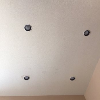 Water Stains On Ceiling Of Entry Way And Lights No Longer