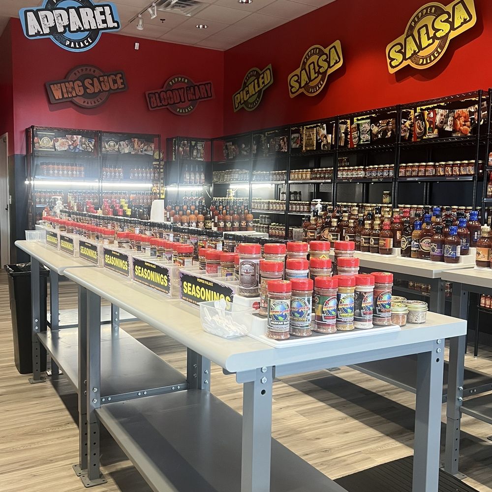 Pepper Palace - Tasting stations in the middle of the store. - Herbs & Spices Near Me - Pigeon Forge, Tennessee Pepper Palace - Tasting stations in the middle of the store. - Herbs & Spices Near Me - Pigeon Forge, Tennessee
