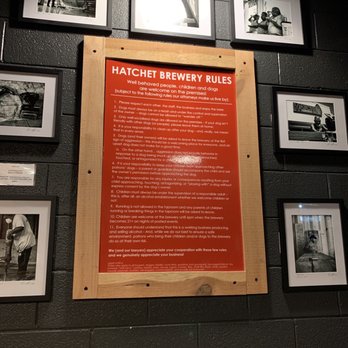 Hatchet Brewing - Rules posted in front - Breweries Near Me - Southern Pines, North Carolina