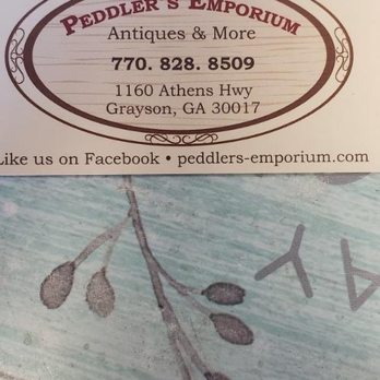 peddlers emporium - The business card - Antiques Near Me - Grayson, Georgia peddlers emporium - The business card - Antiques Near Me - Grayson, Georgia
