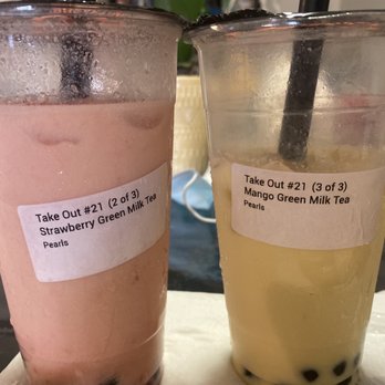 Breaktime Tea - Strawberry Green Milk Tea Mango Green Milk Tea HORRIBLE TASTE - Bubble Tea Near Me - Campbell, California Breaktime Tea - Strawberry Green Milk Tea Mango Green Milk Tea HORRIBLE TASTE - Bubble Tea Near Me - Campbell, California