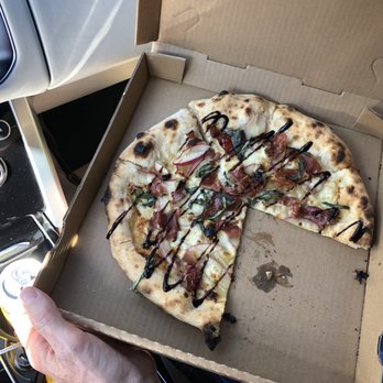 Piazza Pie - Prosciutto peach with balsamic glaze is so good. - Caterers Near Me Piazza Pie - Prosciutto peach with balsamic glaze is so good. - Caterers Near Me