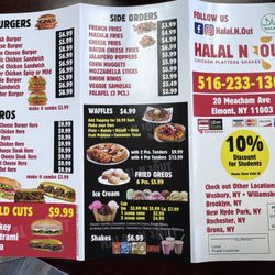 Halal-N-Out - Menu