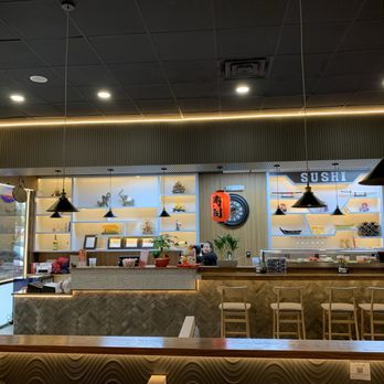 Yamato - Main sushi bar and entry focal point - Japanese Near Me - Houston, Texas