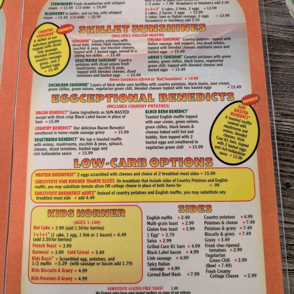 Sunrise Sunset - Menu - Breakfast & Brunch Near Me - Lakewood, Colorado Sunrise Sunset - Menu - Breakfast & Brunch Near Me - Lakewood, Colorado