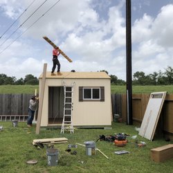Tuff Shed Conroe - Roof and detail paint
