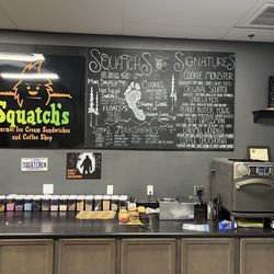 Squatch's Gourmet Ice Cream Sandwiches and Coffee - Squatch's menu artistic menu has so much to offer